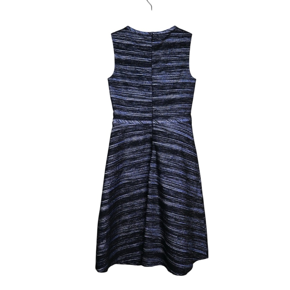 Nicole Miller Women's 6 Metallic Striped Fit & Flare Cutout Lined Dress - Picture 2 of 8